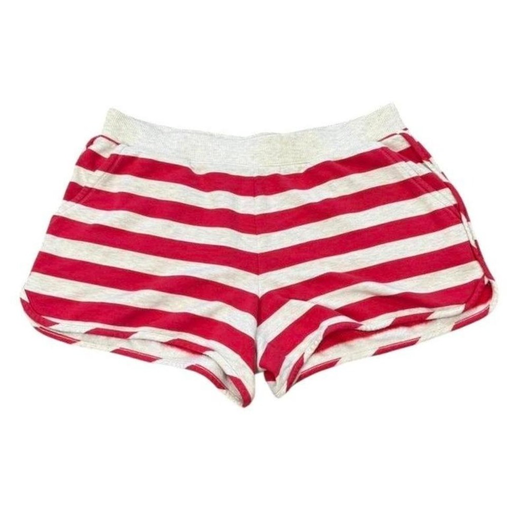 Vineyard Vines Red White Striped Lounge Shorts Whale Logo Preppy Womens Medium